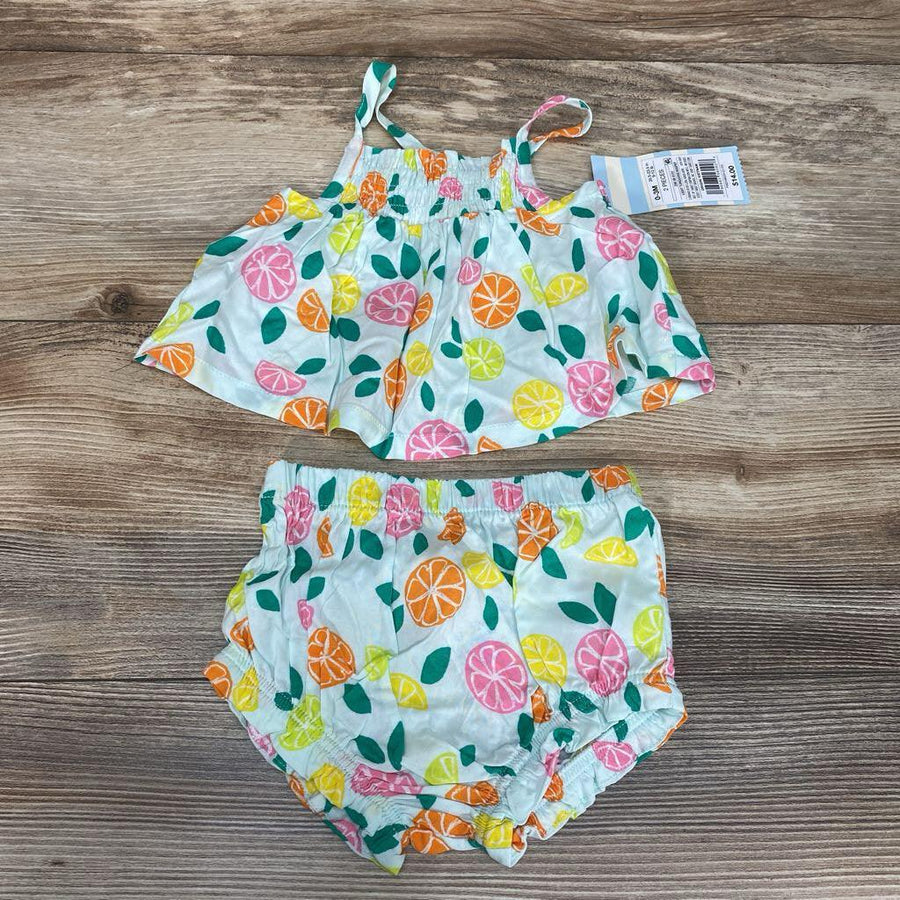 NEW Cat & Jack 2pc Citrus Top & Bloomers sz 0-3m - Me 'n Mommy To Be