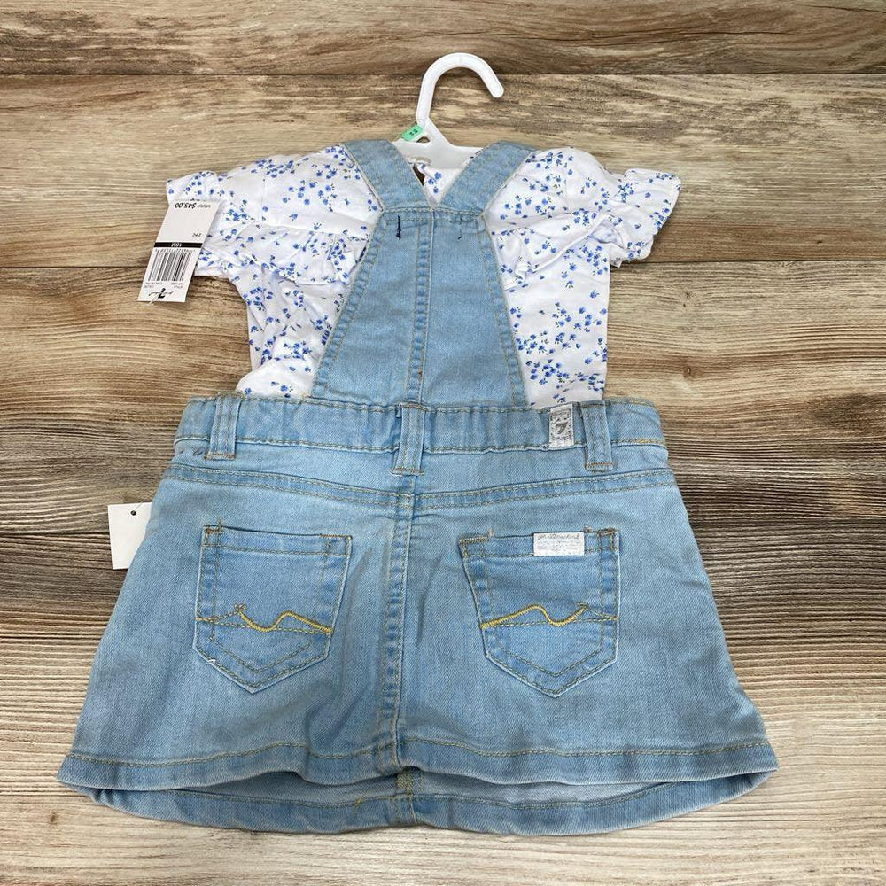 NEW 7 For All Mankind 2pc Denim Skirtall Set sz 18m - Me 'n Mommy To Be