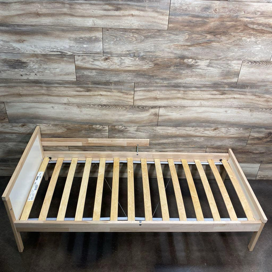 IKEA Toddler Bed frame with slatted bed base in beech + Extra Bed Rail - Me 'n Mommy To Be