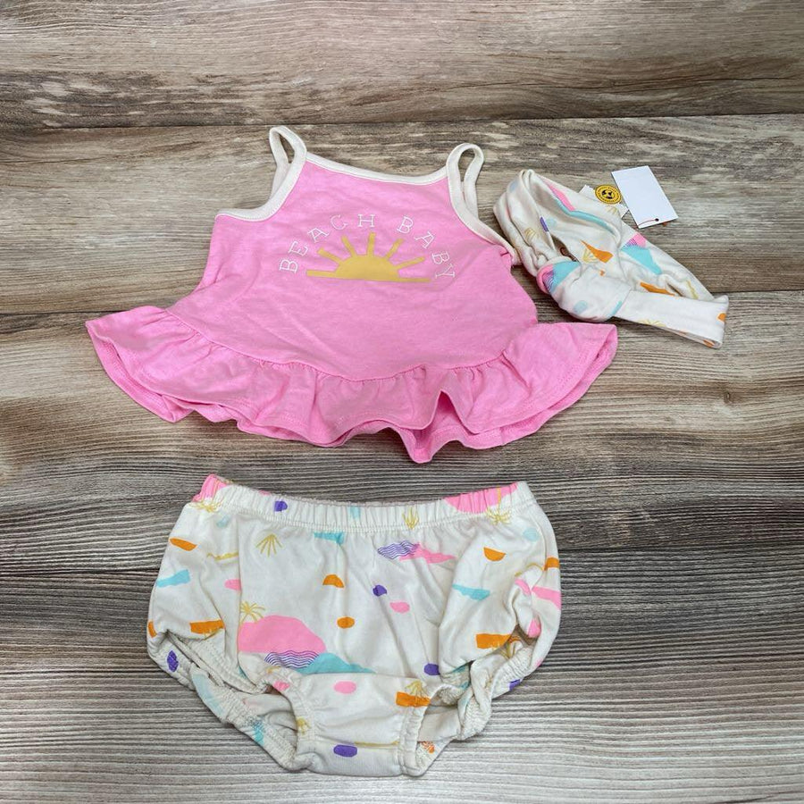 NEW Cat & Jack 3pc Beach Baby Set sz 6-9m - Me 'n Mommy To Be