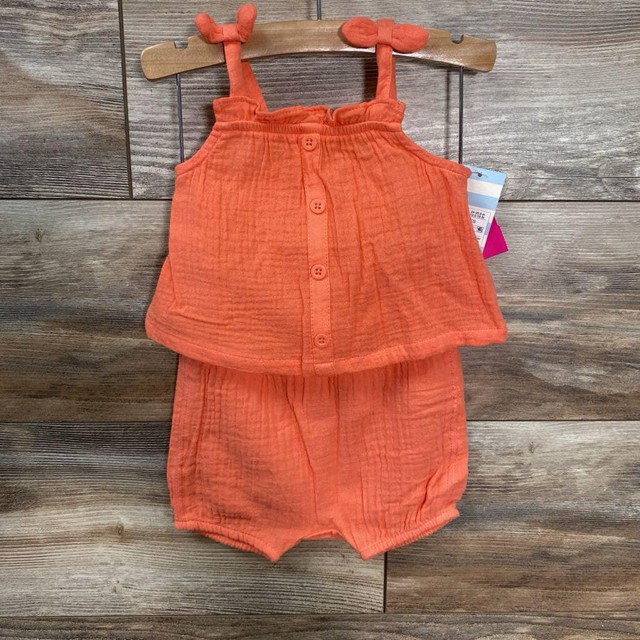 Cat & Jack NEW 2pc Muslin Top & Shorts sz 3-6m - Me 'n Mommy To Be