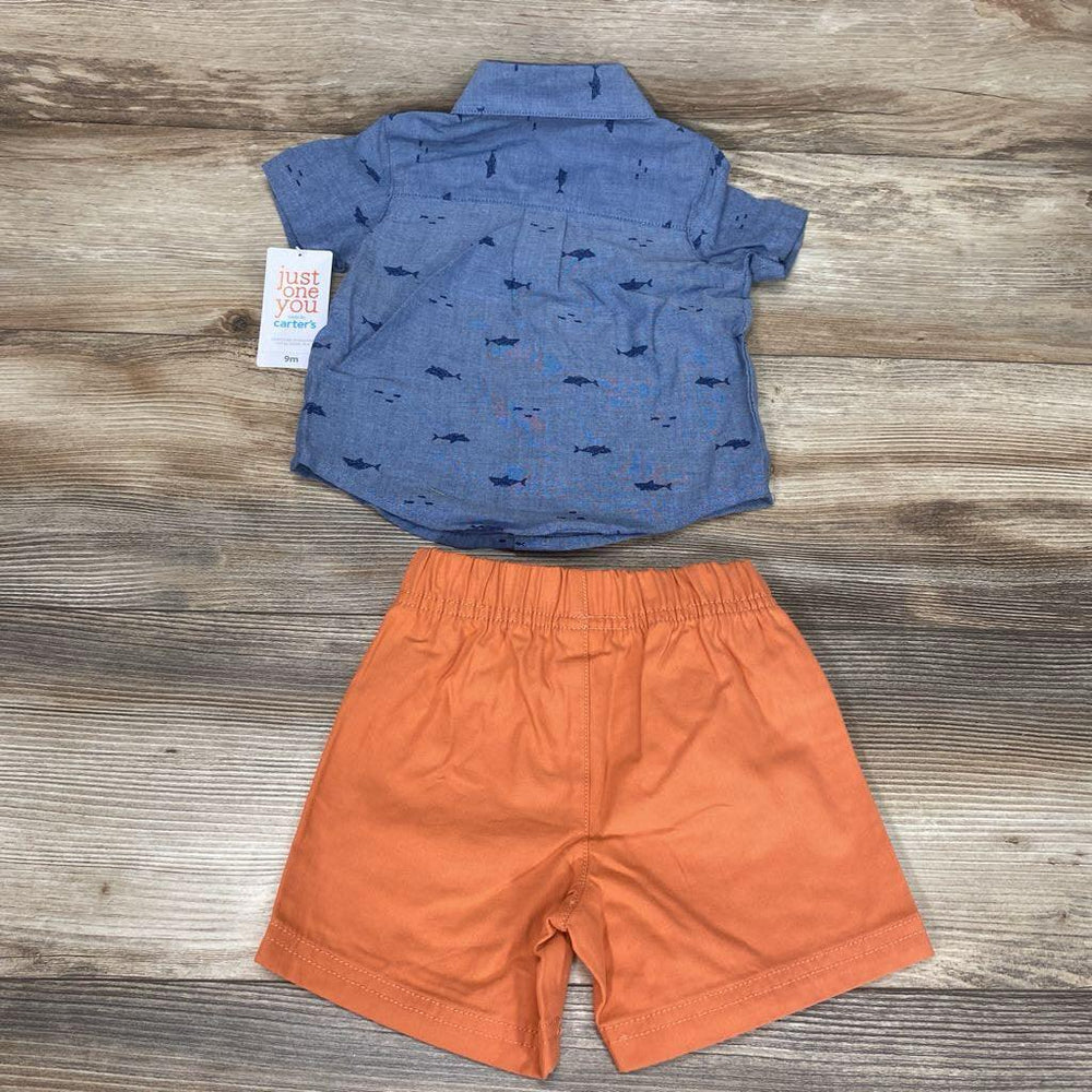 NEW Just One You 2pc Button-Up Shirt & Shorts sz 9m - Me 'n Mommy To Be