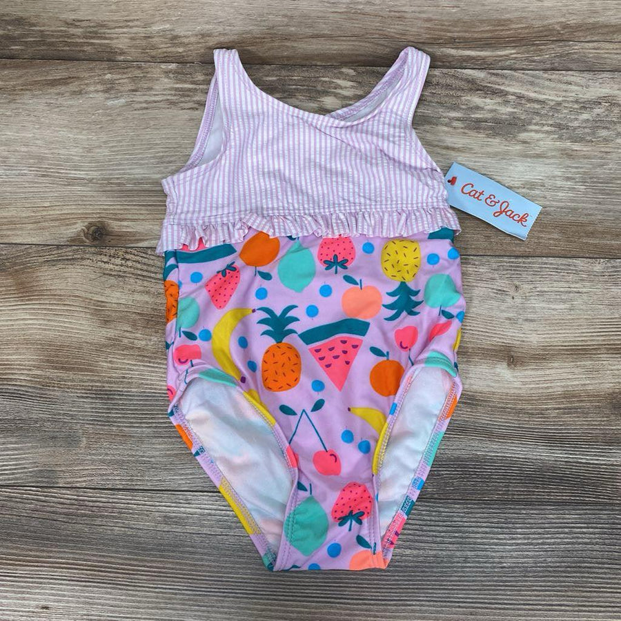 NEW Cat & Jack Fruit Print 1pc Swimsuit sz 3T - Me 'n Mommy To Be