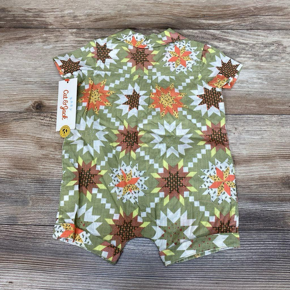 NEW Cat & Jack Button Up Shortie Romper sz 0-3m - Me 'n Mommy To Be