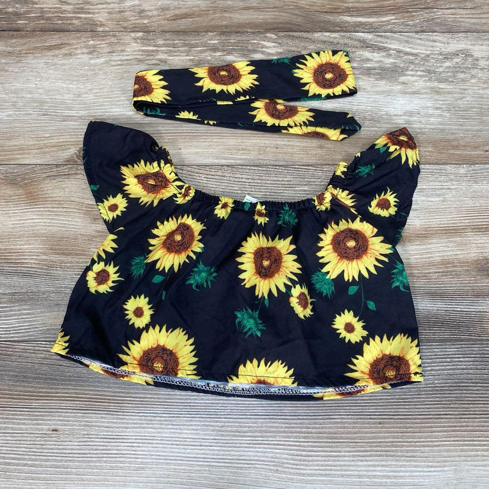 2pc Sunflower Top & Headwrap sz 9-12m - Me 'n Mommy To Be