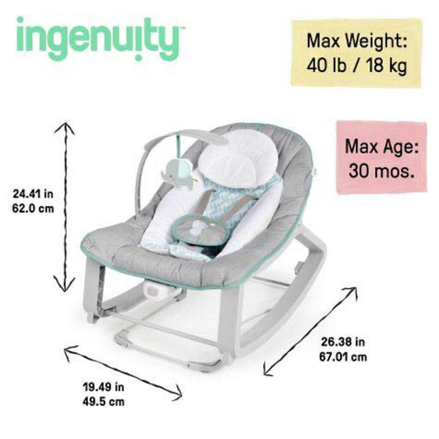 NEW Ingenuity Keep Cozy 3-in-1 Grow with Me Baby Bouncer - Me 'n Mommy To Be