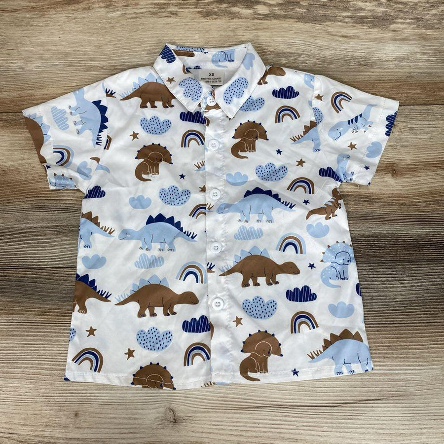 Dino Button Up Shirt sz 2T - Me 'n Mommy To Be