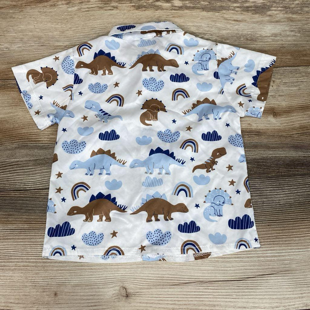 Dino Button Up Shirt sz 2T - Me 'n Mommy To Be