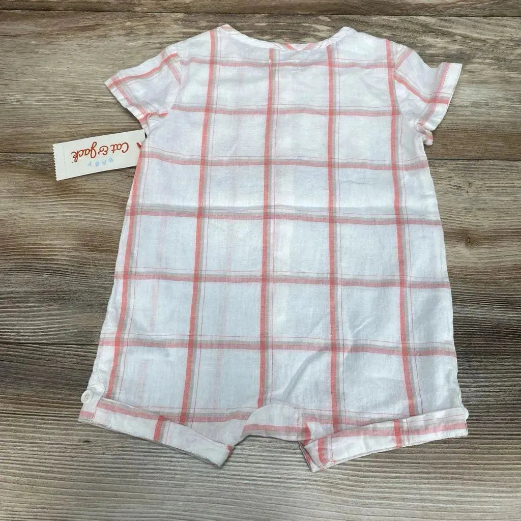 NEW Cat & Jack Plaid Shortie Romper sz 6-9m - Me 'n Mommy To Be