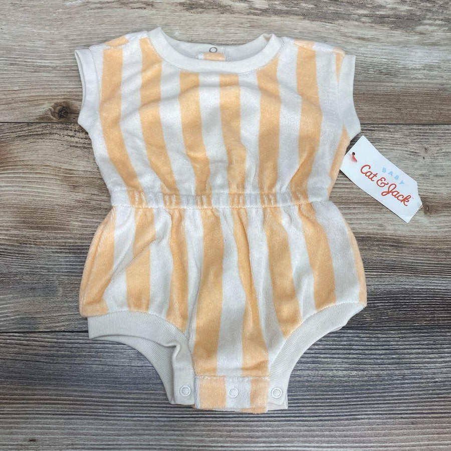 NEW Cat & Jack Terry Cloth Striped Romper sz 0-3m - Me 'n Mommy To Be