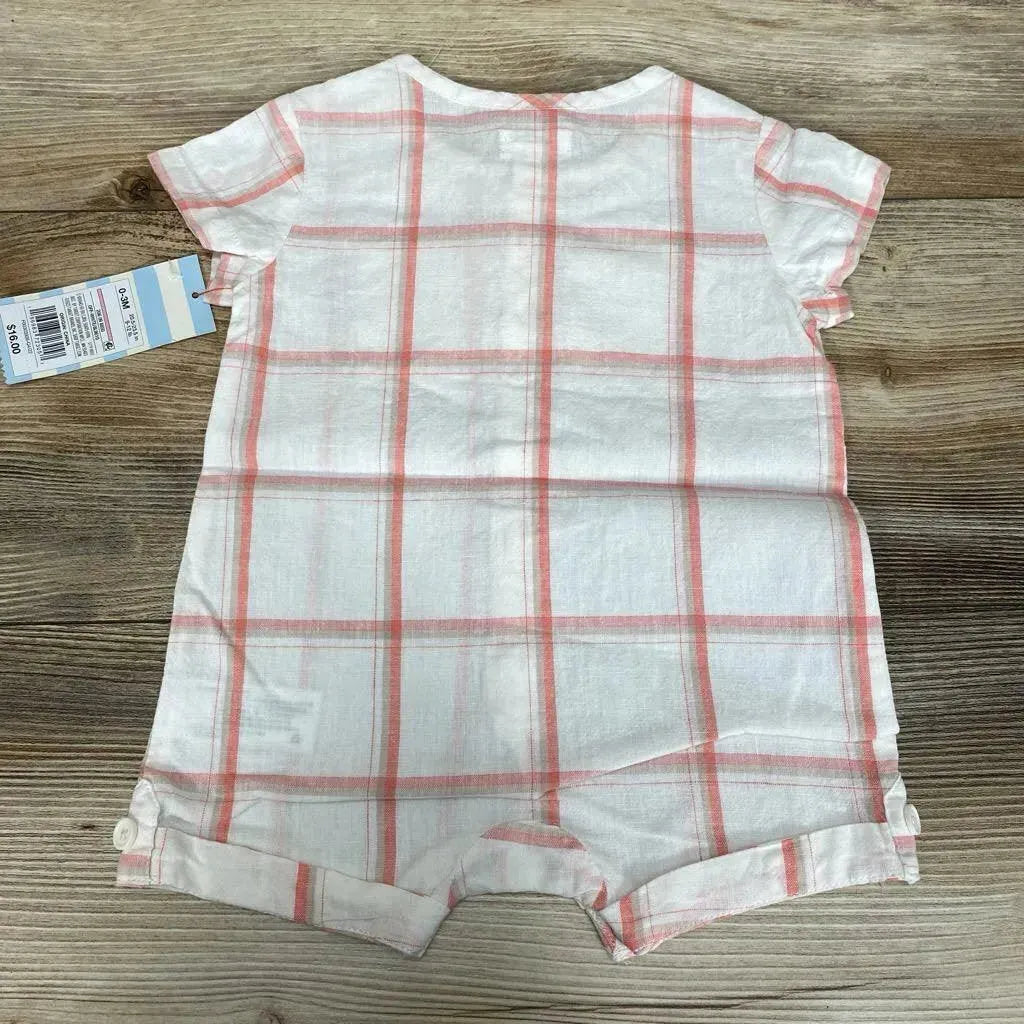 NEW Cat & Jack Plaid Shortie Romper sz 0-3m - Me 'n Mommy To Be
