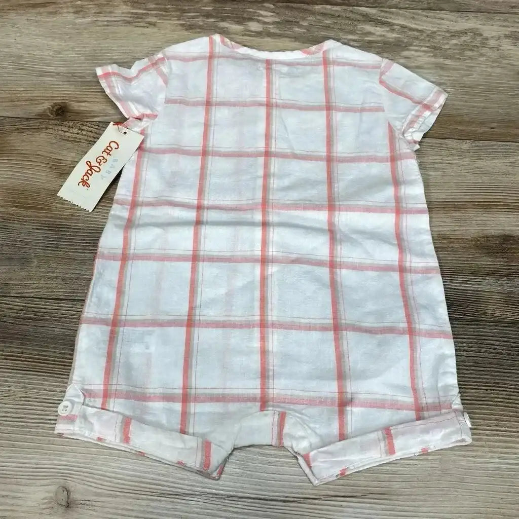 NEW Cat & Jack Plaid Shortie Romper sz 6-9m - Me 'n Mommy To Be