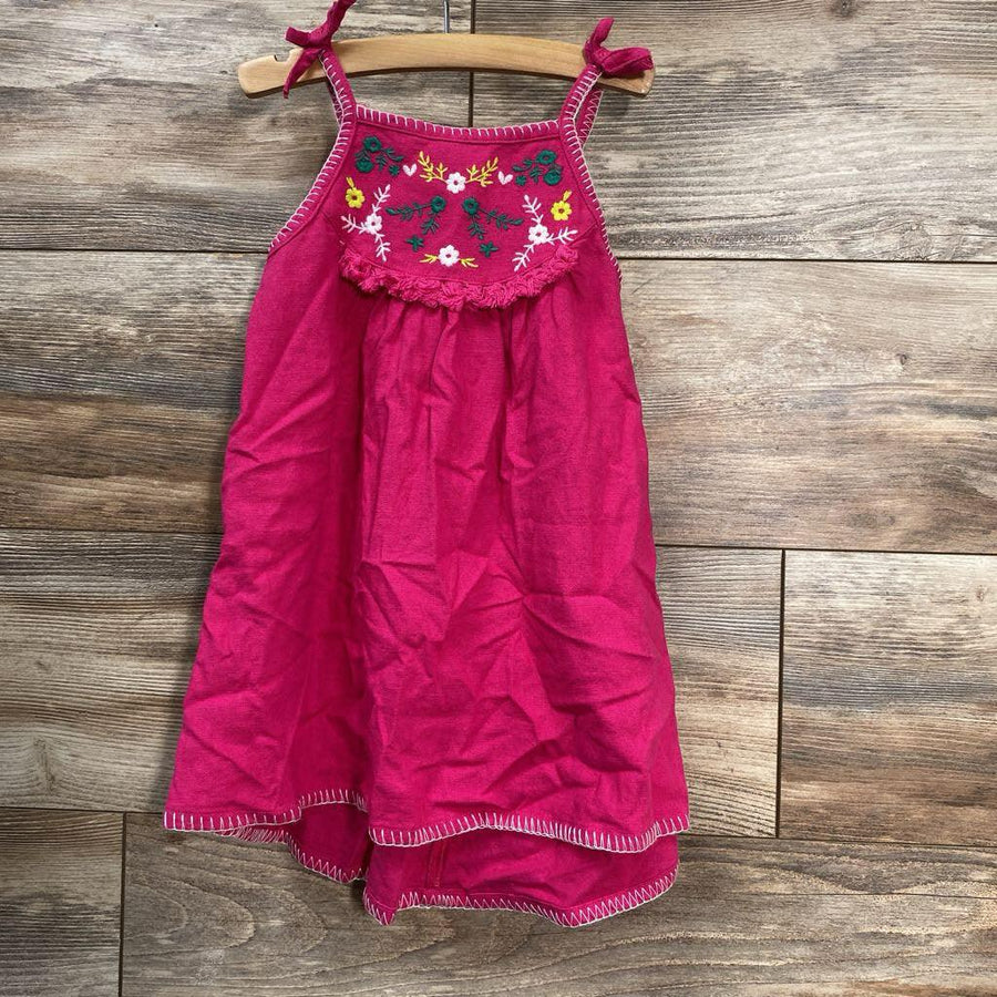 Okie Dokie Embroidered Linen Dress sz 3T - Me 'n Mommy To Be