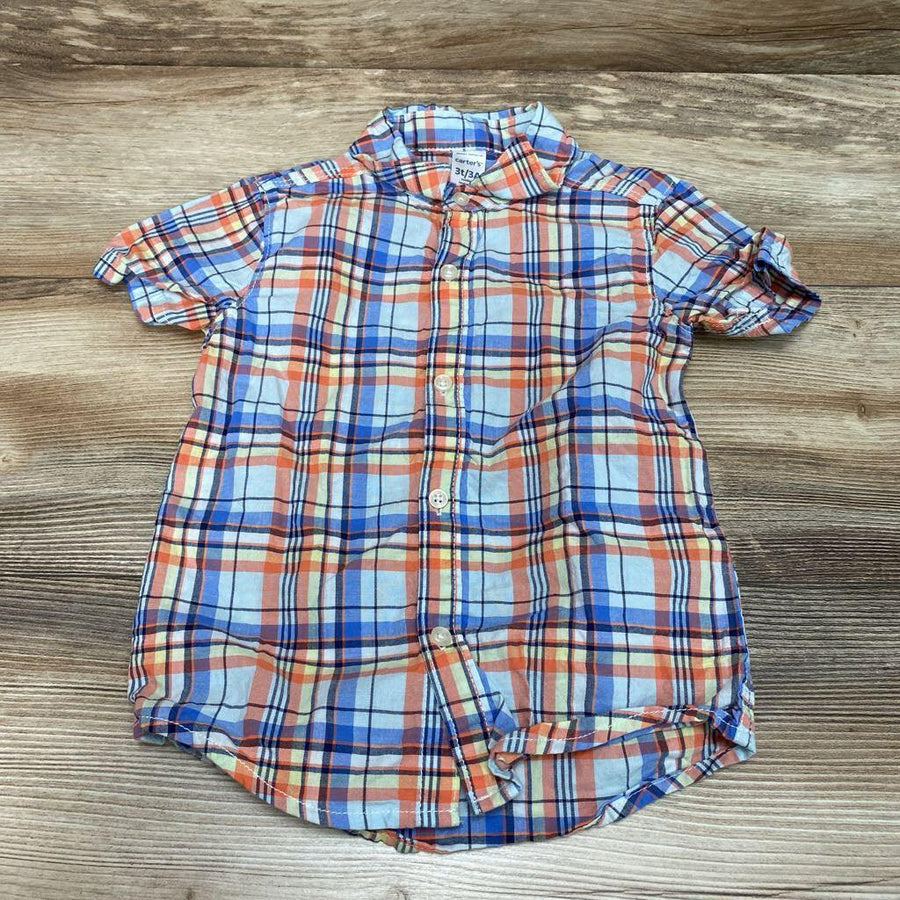 Carter's Plaid Button-Up Shirt sz 3T - Me 'n Mommy To Be