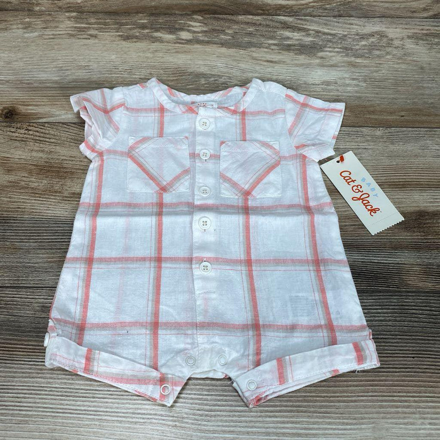 NEW Cat & Jack Plaid Shortie Romper sz NB - Me 'n Mommy To Be