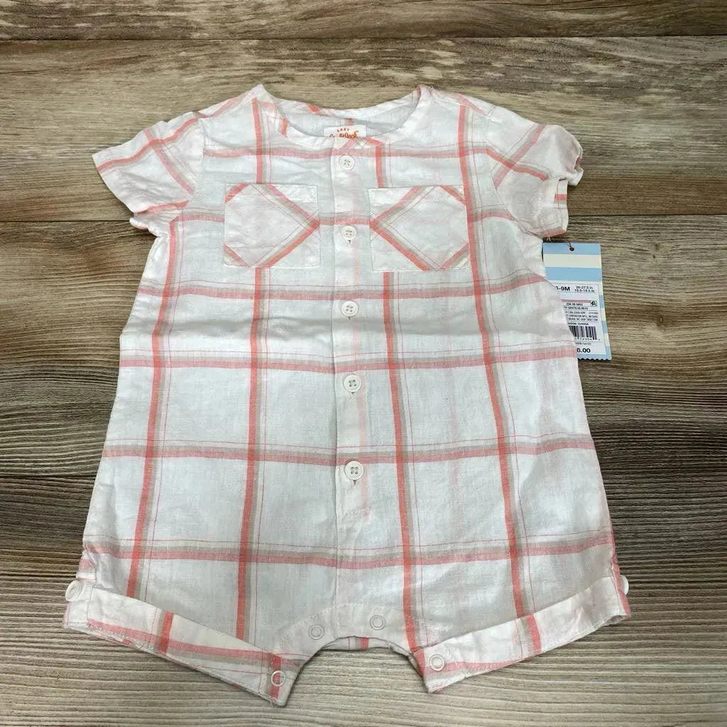 NEW Cat & Jack Plaid Shortie Romper sz 6-9m - Me 'n Mommy To Be
