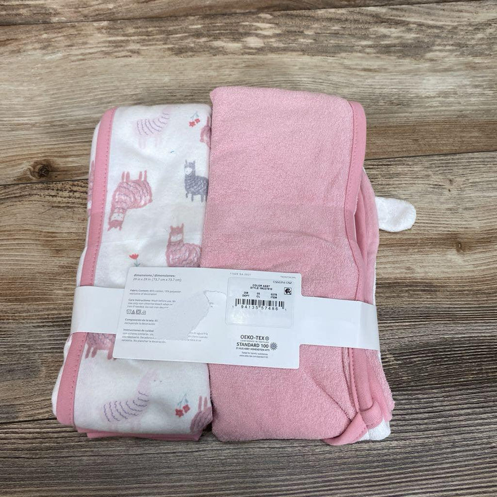 NEW Just One You Llama Hooded Towel Set - Me 'n Mommy To Be