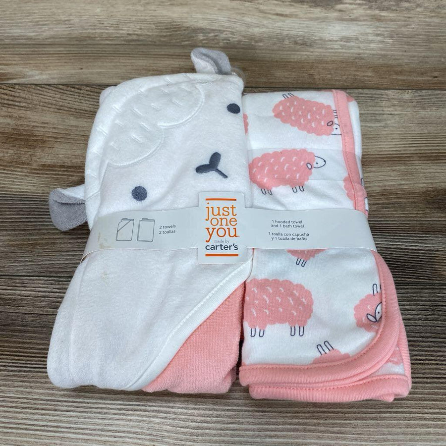 NEW Just One You 2Pk Sheep Hooded Towel Set - Me 'n Mommy To Be
