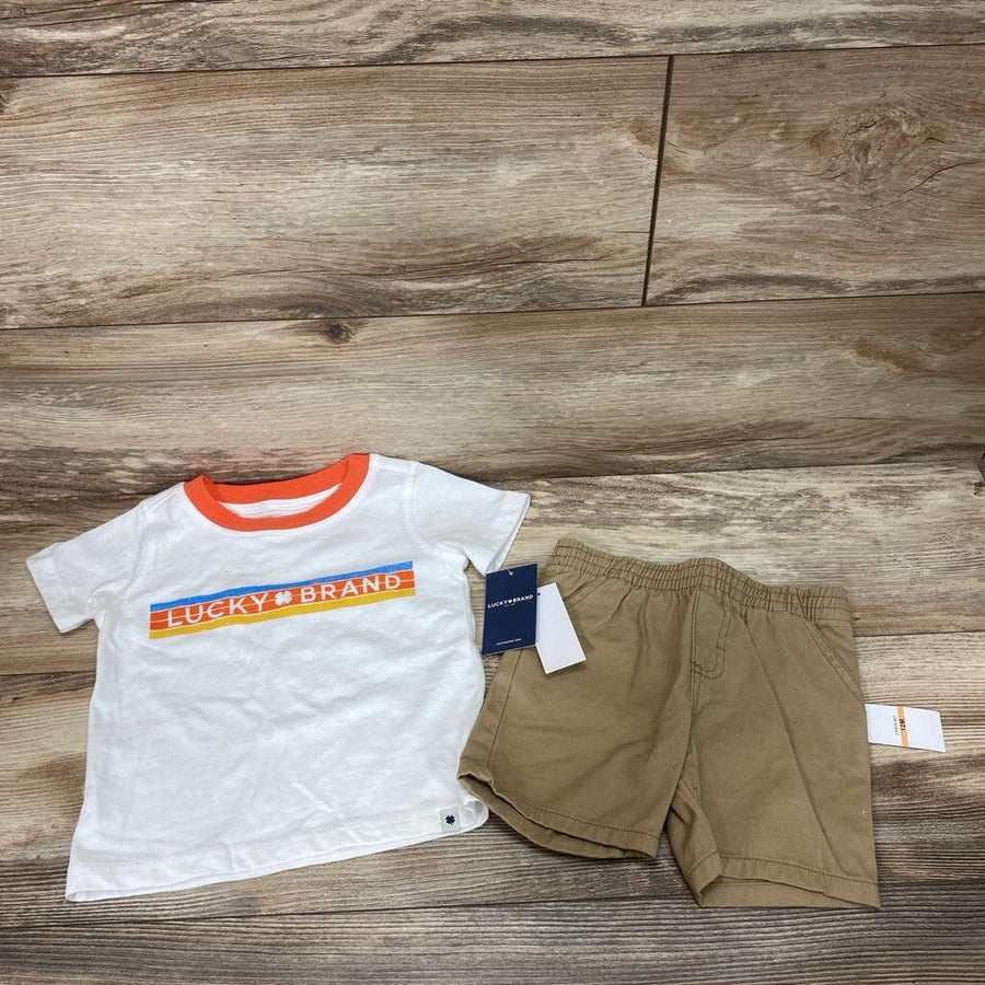 NEW Lucky Brand 2pc Shirt & Shorts sz 12m - Me 'n Mommy To Be