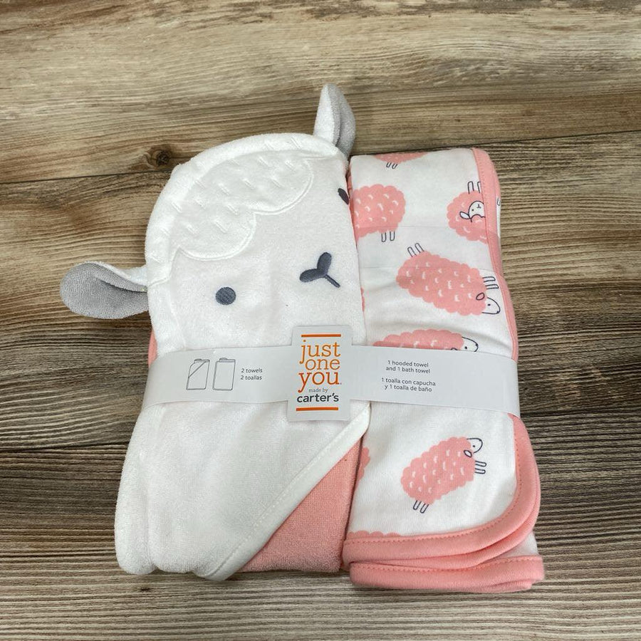 NEW Just One You 2Pk Sheep Hooded Towel Set - Me 'n Mommy To Be