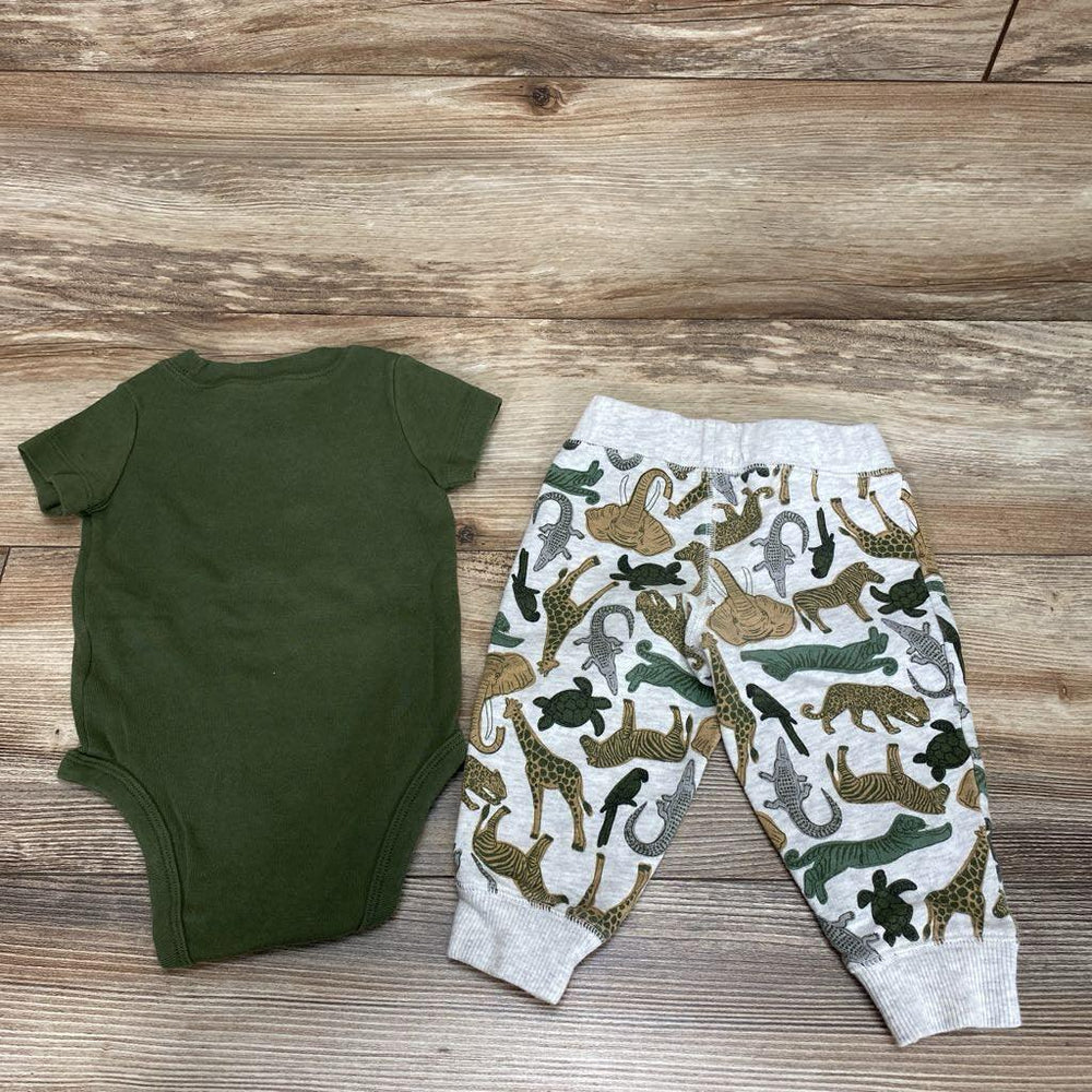 Carter's 2Pc It's A Jungle Out There! Bodysuit & Joggers sz 9m - Me 'n Mommy To Be