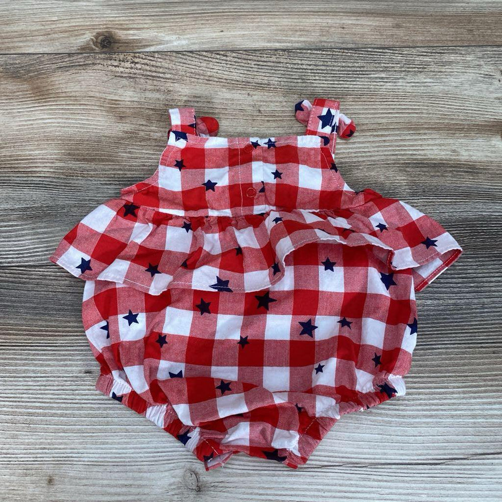 Cat & Jack Gingham Stars Bubble Romper sz NB - Me 'n Mommy To Be