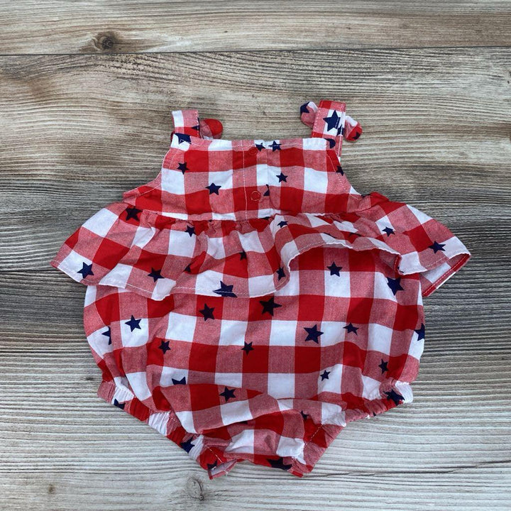 Cat & Jack Gingham Stars Bubble Romper sz NB - Me 'n Mommy To Be