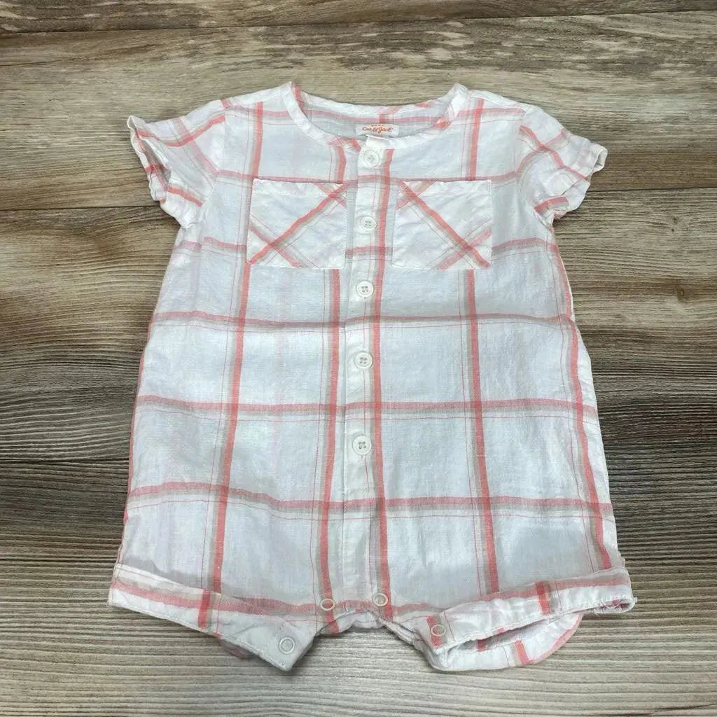 Cat & Jack Plaid Shortie Romper sz 3-6m - Me 'n Mommy To Be