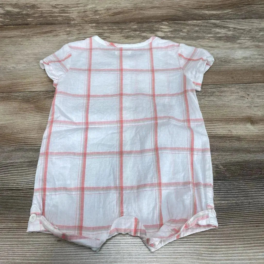 Cat & Jack Plaid Shortie Romper sz 3-6m - Me 'n Mommy To Be