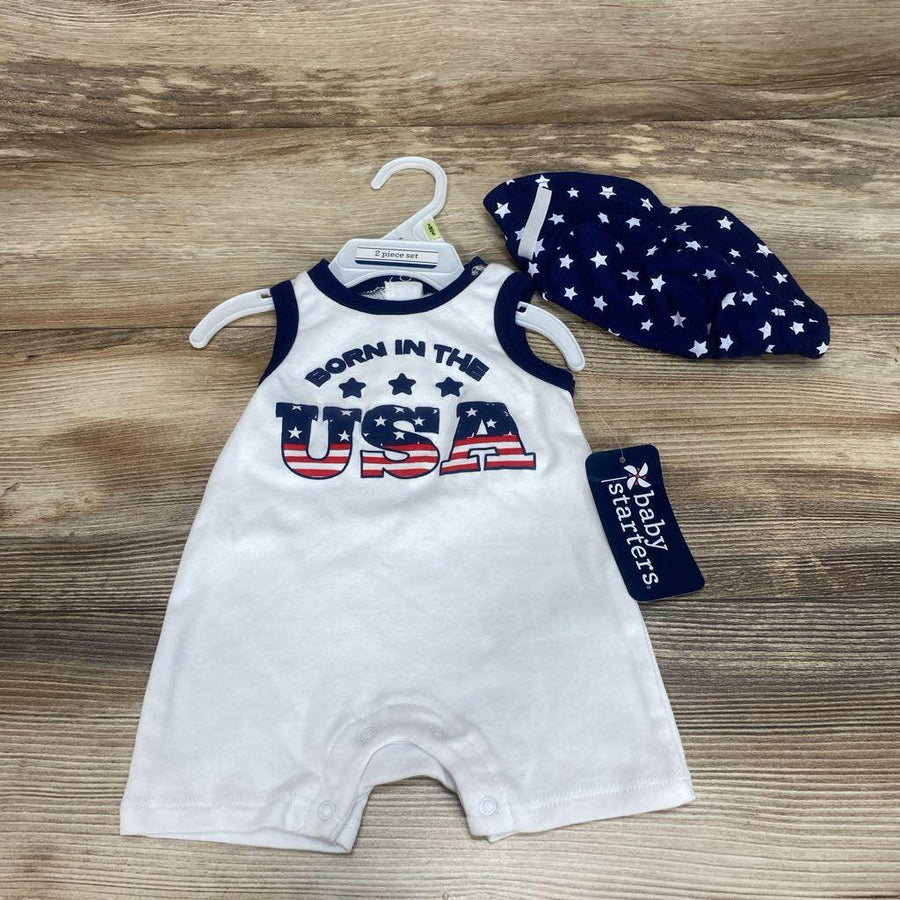 NEW Baby Starters 2pc Romper & Hat sz 3m - Me 'n Mommy To Be