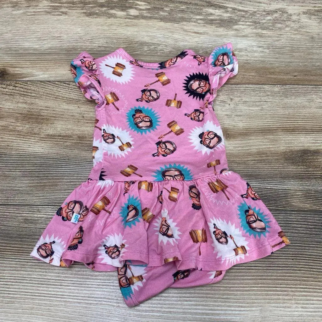 Posh Peanut Ruth Bader Ginsburg Ruffled Cap Sleeve Twirl Skirt Bodysuit sz 3-6m - Me 'n Mommy To Be