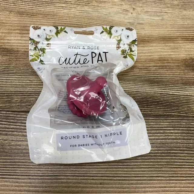 NEW Ryan & Rose Cutie Pat Bulb Stage 1 Pacifier - Me 'n Mommy To Be