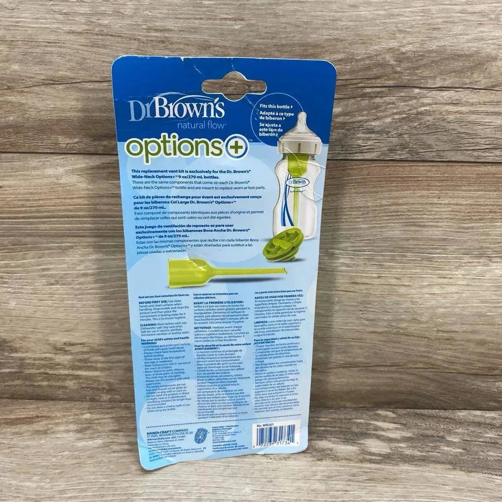 NEW Dr Brown's Wide Neck Replacement Vent Kit 2pk - Me 'n Mommy To Be