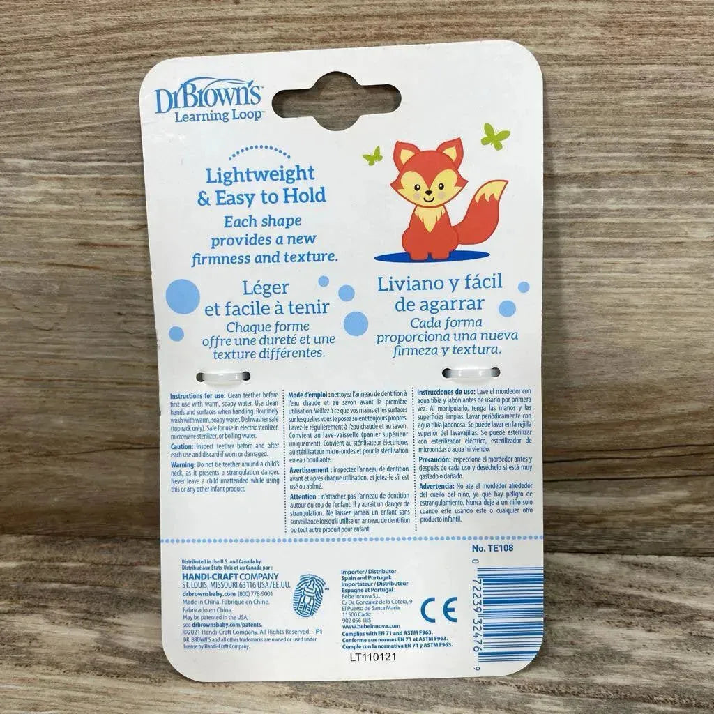 NEW Dr. Brown's Learning Loop Silicone Teething Ring - Me 'n Mommy To Be