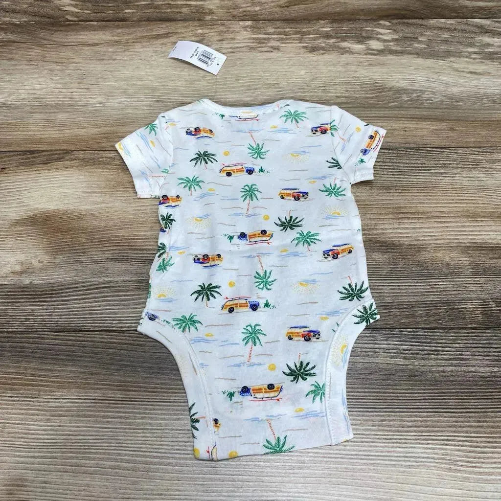 NEW O d Navy Beach Print Bodysuit sz 0-3m - Me 'n Mommy To Be