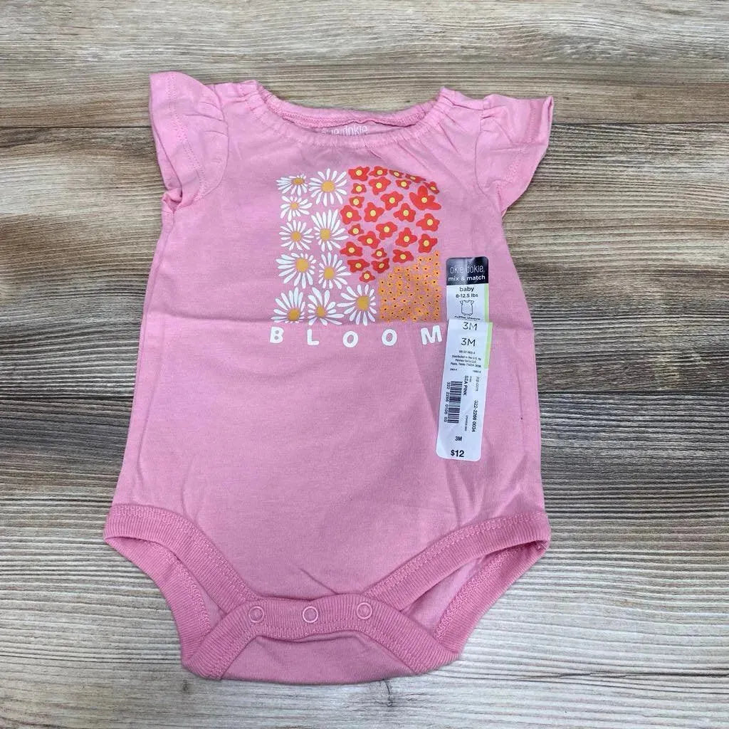 NEW Okie Dokie Ruffle Sleeve Floral Bodysuit sz 3m - Me 'n Mommy To Be