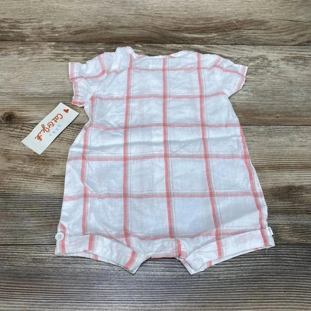 NEW Cat & Jack Plaid Shortie Romper sz 0-3m - Me 'n Mommy To Be