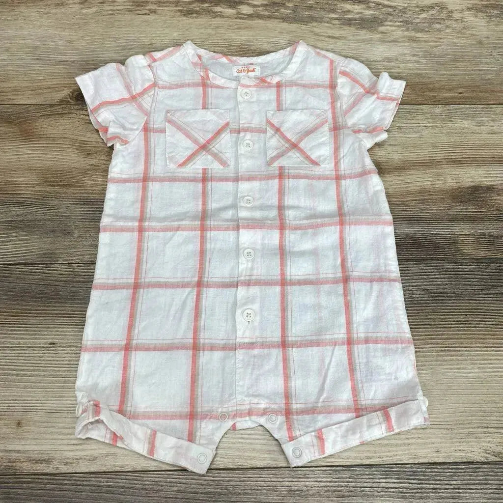 NEW Cat & Jack Plaid Shortie Romper sz 12m - Me 'n Mommy To Be