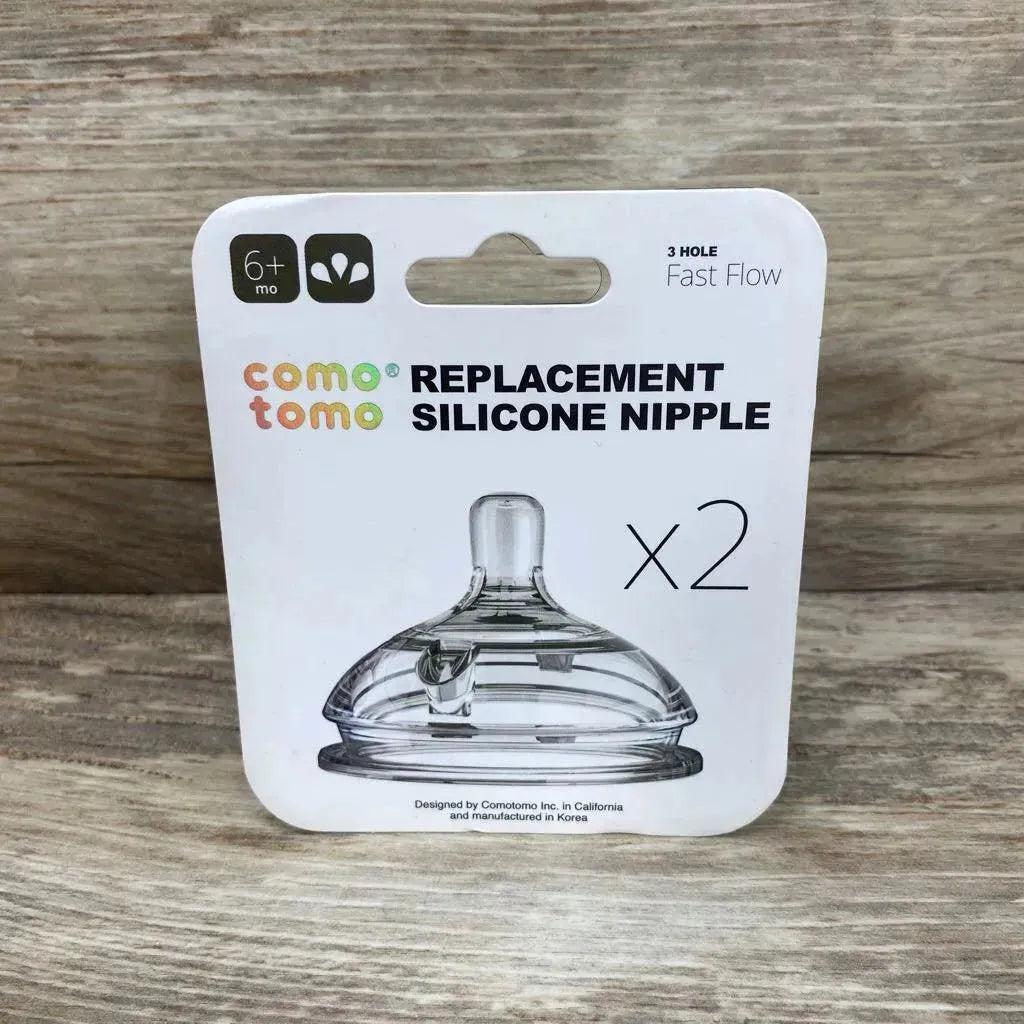 NEW Comotomo Silicone Replacement Baby Bottle Nipples sz 6m+ - Me 'n Mommy To Be