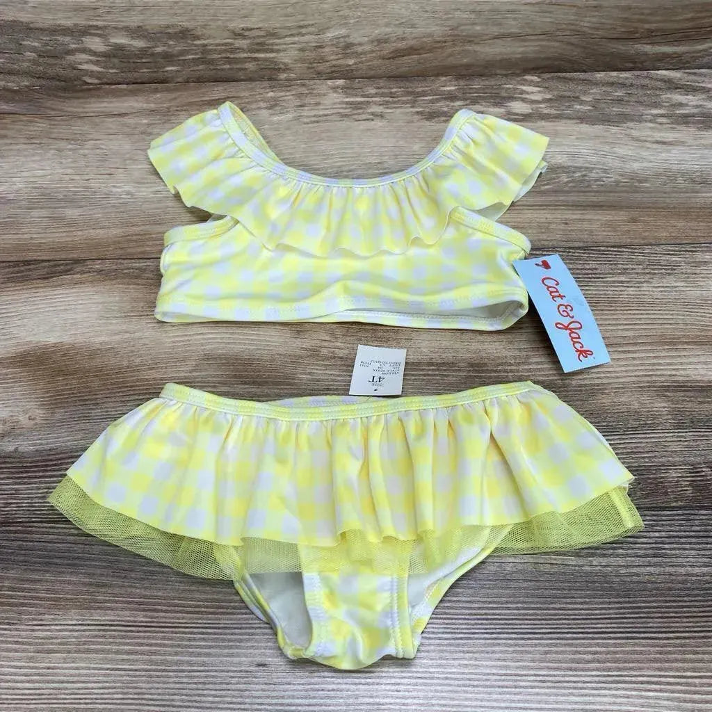 NEW Cat & Jack 2pc Gingham Bikini Set sz 4T - Me 'n Mommy To Be