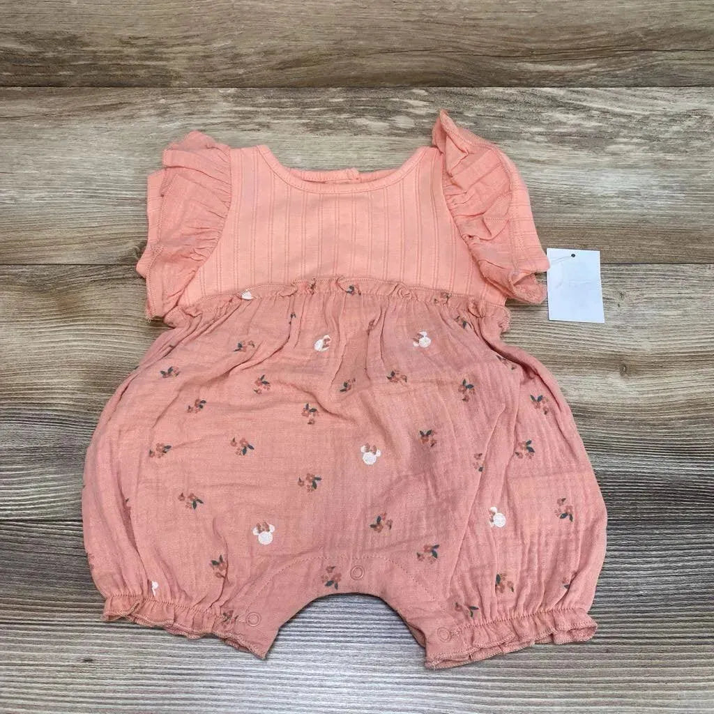 NEW Disney Baby Floral Minnie Mouse Shortie Romper sz 3-6m - Me 'n Mommy To Be