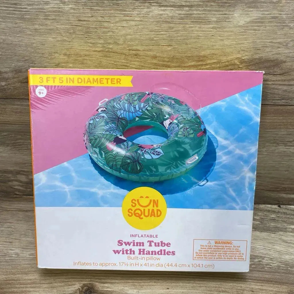 NEW Sun Squad Swim Tube with Handles Rainforest - Me 'n Mommy To Be