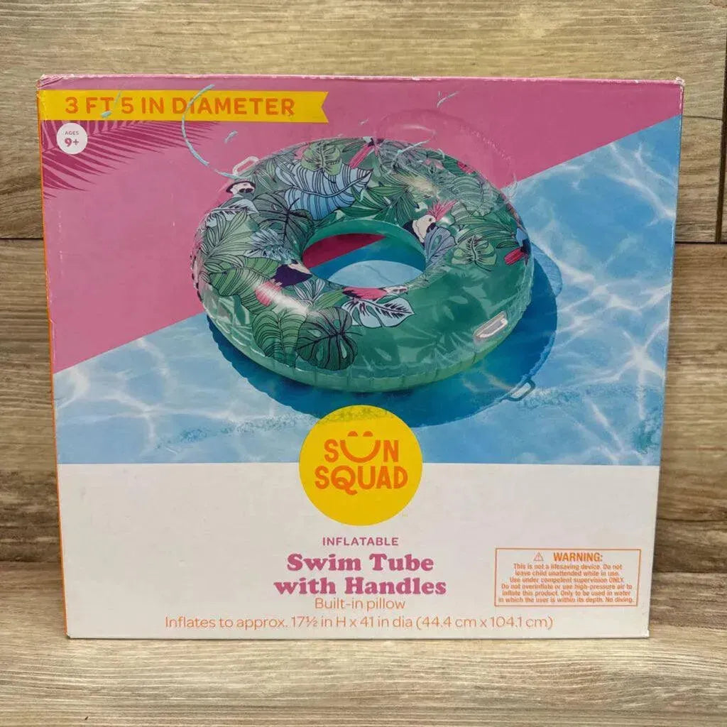 NEW Sun Squad Swim Tube with Handles Rainforest - Me 'n Mommy To Be