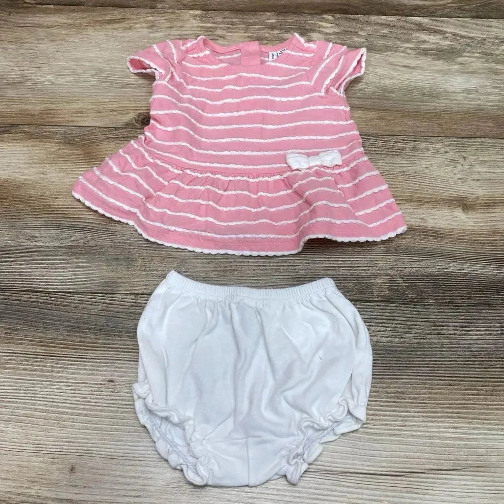 Janie & Jack 2pc Scalloped Striped Top & Bottoms sz 0-3m - Me 'n Mommy To Be