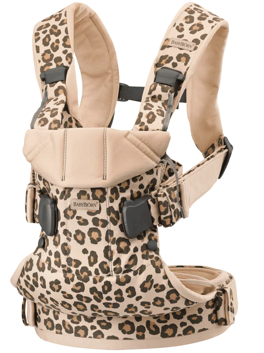 BabyBjorn Baby Carrier One, Leopard Print 8-33lbs