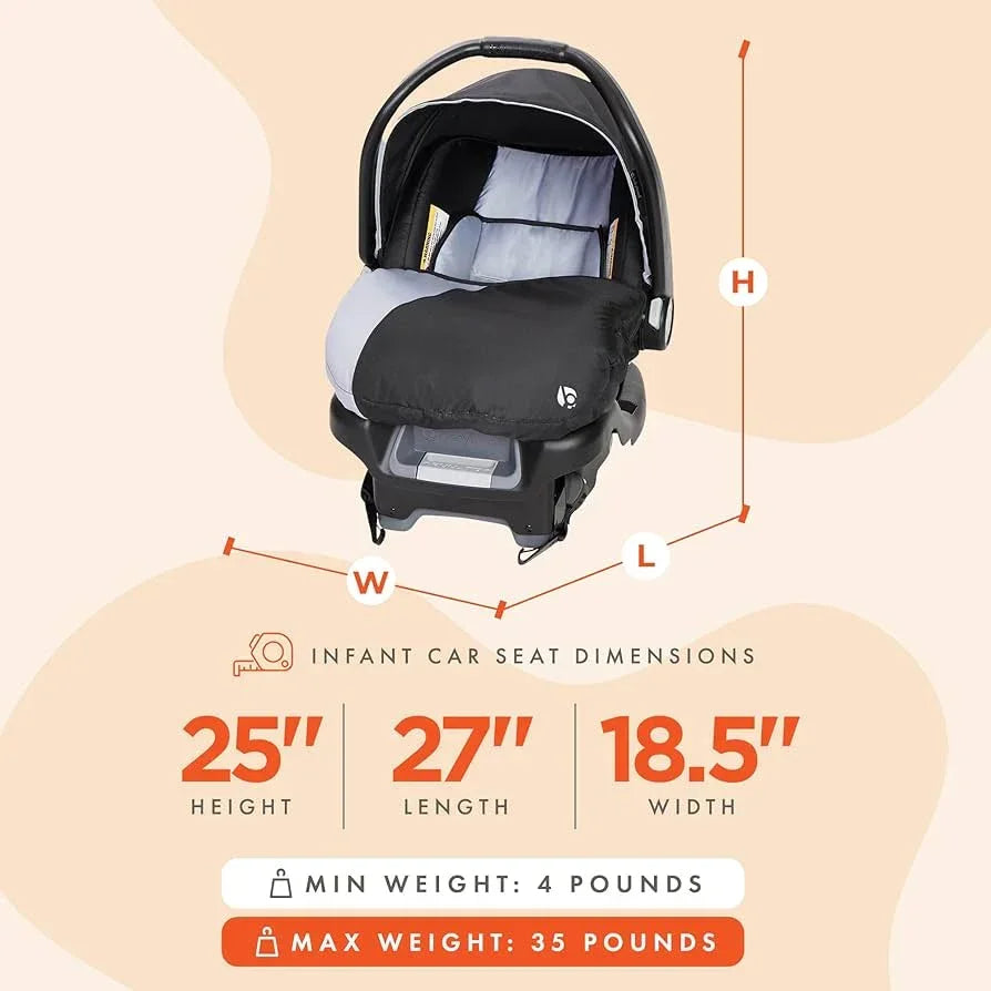 NEW Baby Trend Ally Infant Car Seat - Stormy (Up to 35lbs)