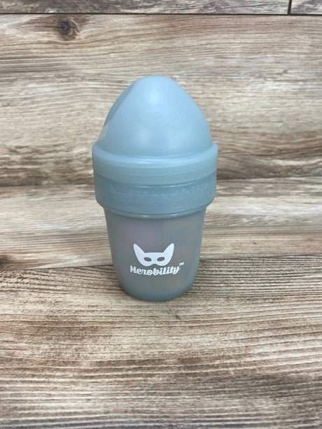 NEW Herobility Double Anti-Colic Baby Bottle LT 5fl. oz. Gray - Me n Mommy To Be