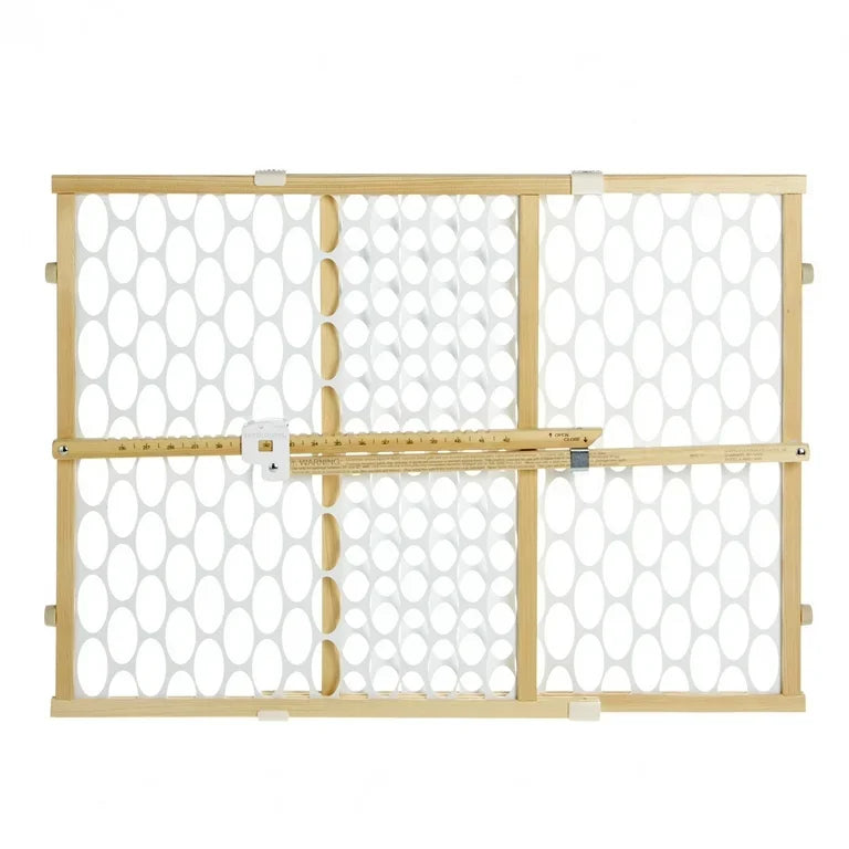 NEW Toddleroo by North States Quick-Fit® Oval Mesh Wood Gate