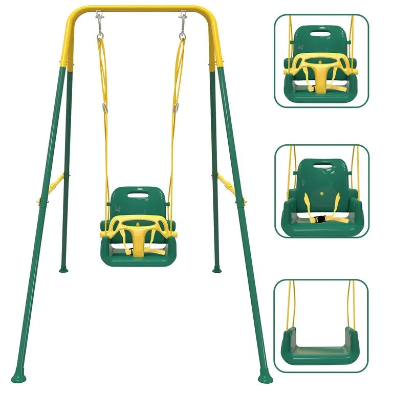 NEW G TALECO Gear 3-in-1 Toddler Swing Set Green