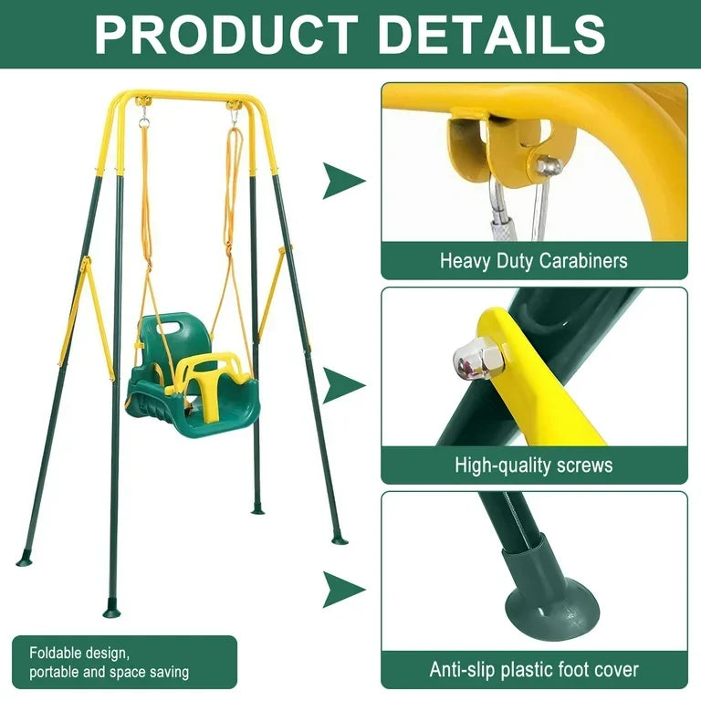 NEW G TALECO Gear 3-in-1 Toddler Swing Set Green